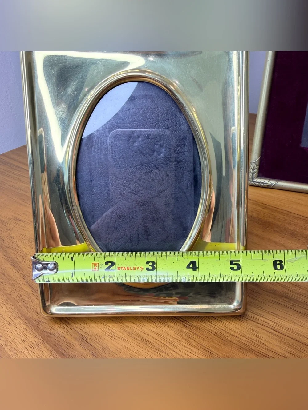 Vintage Gold Brass Photo Picture Frame Set of 3 Textured Smooth Mismatched